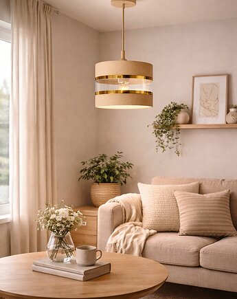 Lampa Wisząca Casmira Kaszmirowo-Złota LED E27 20cm, SkyLighting