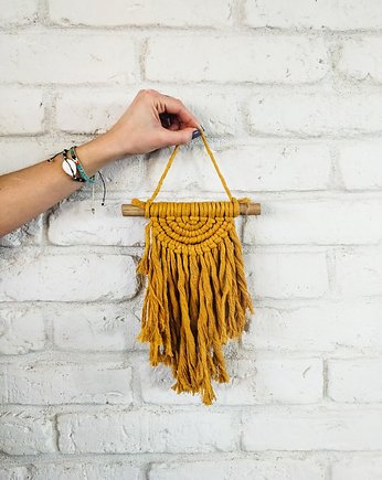 Makrama półokrągła ozdoba w stylu vinatge, Hygge Macrame