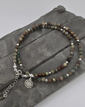 Subtelny naszyjnik z turkusami, RayOfArt