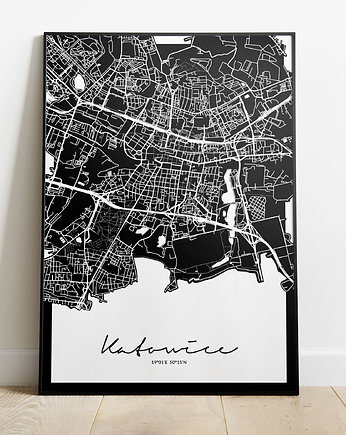 Plakat Katowice mapa, Peszkowski Graphic