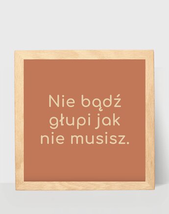 Nie bądź głupi jak nie musisz, Plakat z hasłem, DODUMU