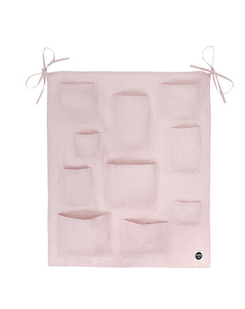 Lniany organizer na ścianę BRUDNY RÓŻ, Nukko Design