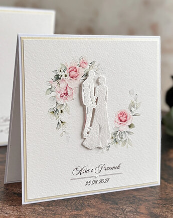 Elegancka Pamiątka Ślubna w Pudełku / PASTELLE, WP 26J, Anna Art and Crafts