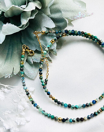 Naszyjnik  z Chryzokoli , choker chryzokoloa, Anemon Atelier