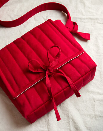 Torebka kuferek - wiązana, pikowana, torebka hobo, Chyba Śnisz