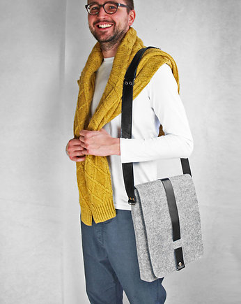 TORBA Z FILCU BOY 01 pomaranczowy zamek, purol design