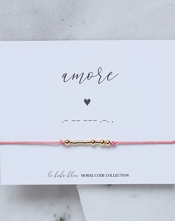 AMORE bransoletka z alfabetem Morse'a, Le Boho Bleu