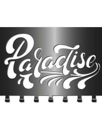 Nowoczesny Wieszak Z Kolekcji Simple Napis Paradise, K&M Design