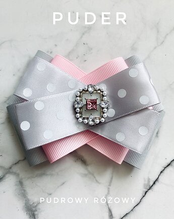 Brosza z kolekcji Puder z delikatną ozdobą w pudrowych kolorach, Pudrowy Różowy