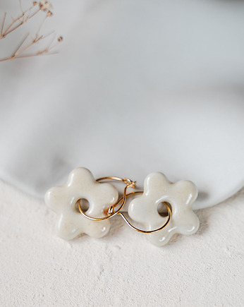 Kolczyki porcelanowe BLOOM, rękoczyny