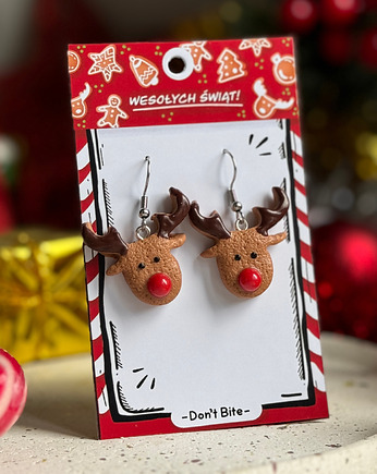 Kolczyki RENIFERKI Ciastek pomysł na prezent, Dont Bite