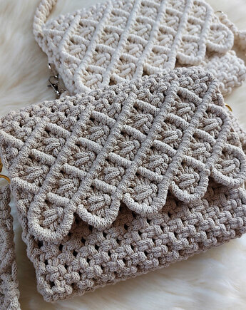 Kopertówka handmade ze sznurka bawełnianego , Passatempo handmade