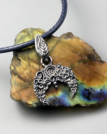 Lunula w kwiatach - mini wisiorek, Drakonaria