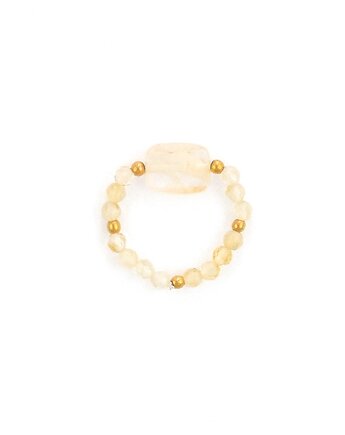 Pierścionek z pastylką bogactwa złote hematyty, Kulka Bransoletki