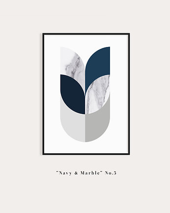 Marble 5 - plakat do sypialni z granatem i marmurem, PLAKATY GEOMETRYCZNE