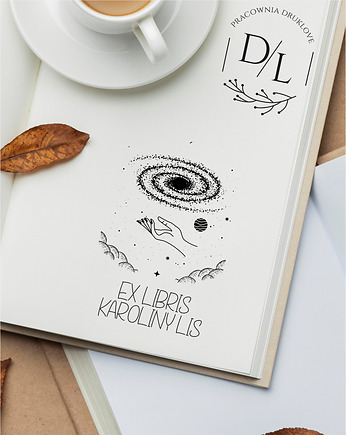 Stempel Ex Libris Exlibris personalizowany Kosmos, DrukLove