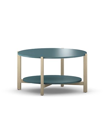 Kolorowy okrągły stolik z półką - NLEVEL2, VERYSIMPL