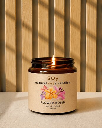 Świeca sojowa zapachowa Flower.Bomb - bukiet kwiatów, SOy