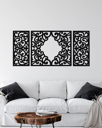 AŻUROWY TRYPTYK DEKORACYJNY, CLEMENTINE,  DEKORACJA ŚCIENNA 3D, WŁOSKI STYL, , ORNAMENTI