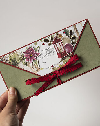 Świąteczny folder na pieniądze kartę prezentową kartka, Papiernik