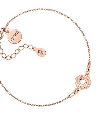 Bransoletka z różowego złota z oponką, SOTHO