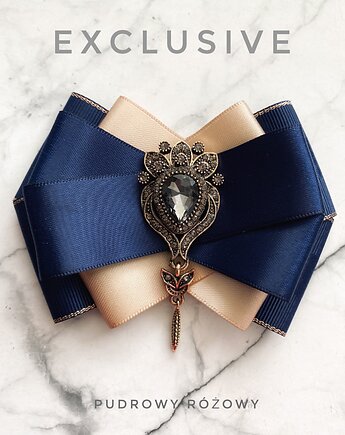 Kolekcja Exclusive Brosza z ozdobą w stylu Old Glam, Pudrowy Różowy