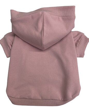 Bluza dla psa z kapturem Brudny róż XL