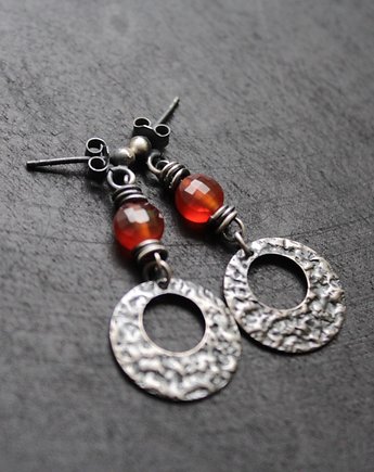 Kolczyki pomarańczowe oczko, fado