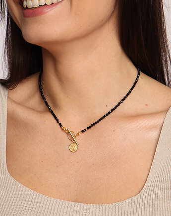 Naszyjnik z kamieni naturalnych Czarny Turmalin Toggle z zawieszką, Bring Biżuteria