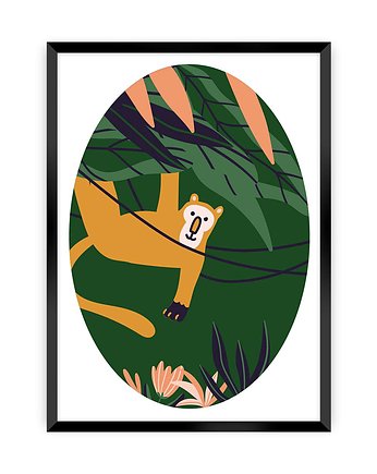 Obrazek Jungle Life monkey 30x40, Yellow Tipi