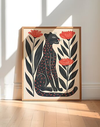 Plakat Czarna Pantera w Ogrodzie, Harvest Maison