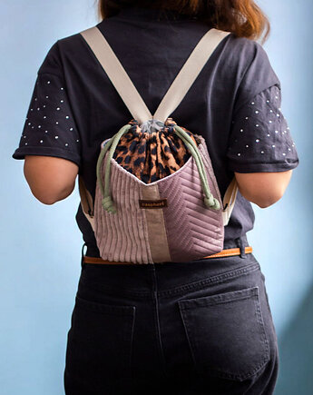 Workoplecak mini patchwork panterka, raspberi