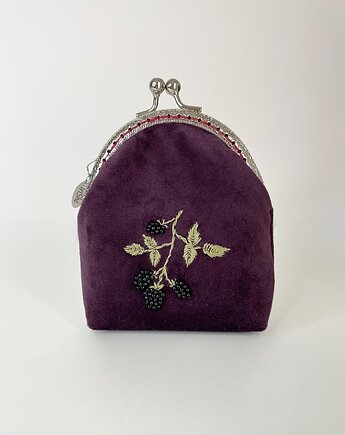 Portmonetka damska Jeżyna, portfel damski haftowany, IriShe Jewelry