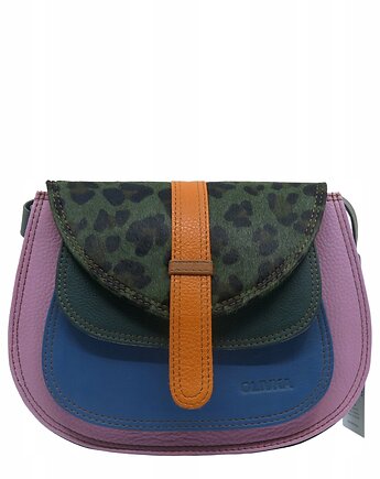 Torebka damska na ramię skórzana pojemna kolorowa ze skrawków eko OLIVKA, Olivka Warsaw