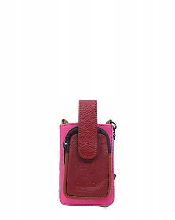 Torebka na telefon i portfel 2w1 skóra naturalna unikatowa pasek OLIVKA, Olivka Warsaw