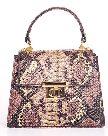 Torba Skórzana - Kuferek o fakturze krokodyla (6956), BOSCCOLO