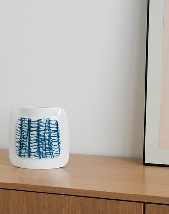 Wazon porcelanowy, duński design, lata 70, produkcja: Bing & Gr, Przetwory design