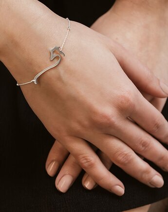 Bransoletka "Chart linearny"srebrna, Złotnia