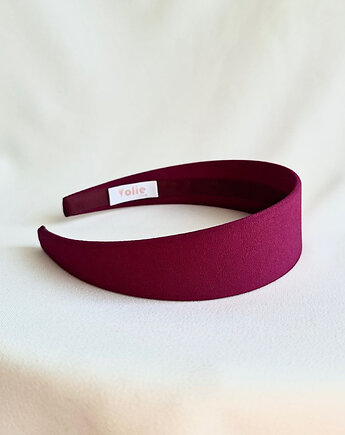 Jedwabna płaska opaska do włosów Fuksja Chic - szerokość 4 cm, Volie Line