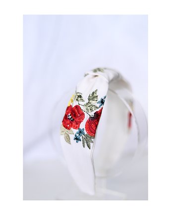 Wąska opaska z haftem kwiaty, Celina Parysów
