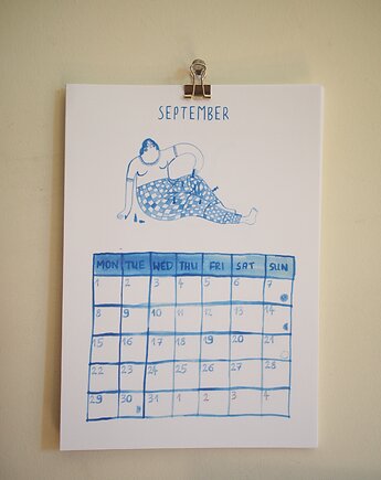 Kalendarz 2026 niebiesko mi  chaos, yutego studio