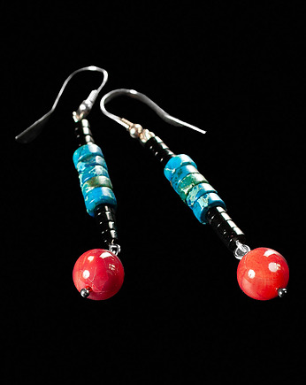 Kolczyki z jaspisem, onyksem i agatem. [SK20], Anillito