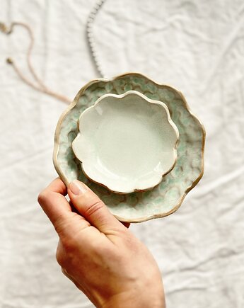 Ręcznie lepiony talerzyk na biżuterię, Och ceramika