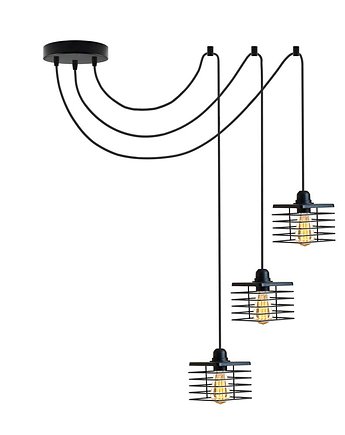 Industrialna lampa wisząca pająk do salonu GALO LOFT L3, lampy loftowe LYSNE LOFT