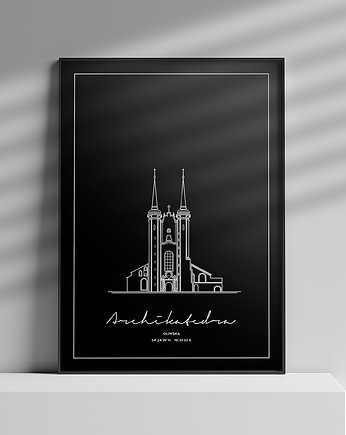 Plakat Architektura - Gdańsk - Katedra w Oliwie, OSOBY - Prezent dla świadka