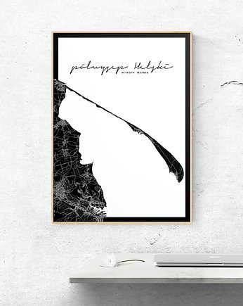 Plakat półwysep Helski mapa, Peszkowski Graphic