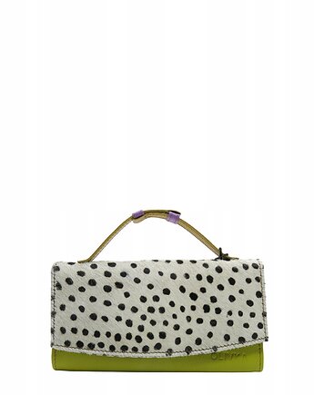 Portfel damski skórzany klapka wzór skóra naturalna na prezent eko OLIVKA, Olivka Warsaw