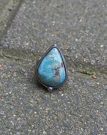 Larimar - pierścionek regulowany, po drugiej stronie lustra