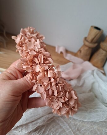 Wianek na głowę z stabilizowana hortensji, Mudryk Viktoria Dried Flowers