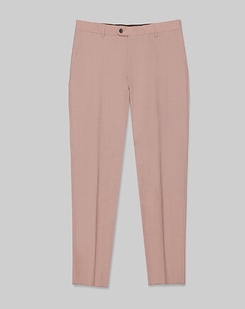 Spodnie do zestawu badia różowe slim fit, BORGIO
